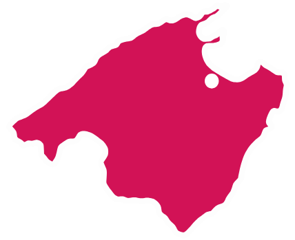 mallorca map mit markierung von can picafort im norden der insel